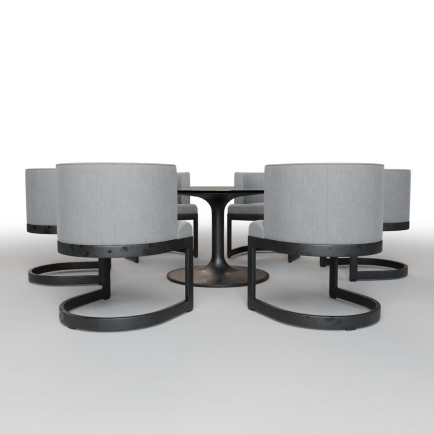 Round Glass Dining Table and Chairs – iMeshh