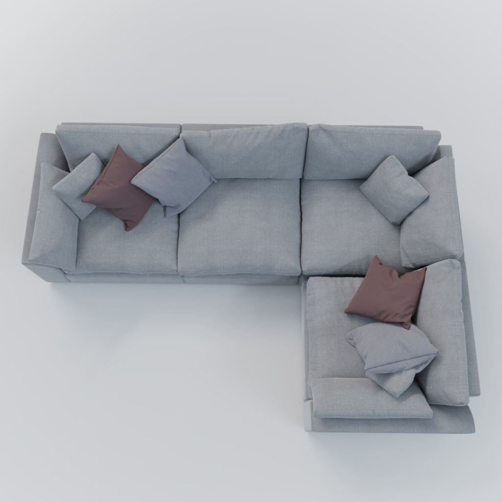 Corner Sofa Grey iMeshh