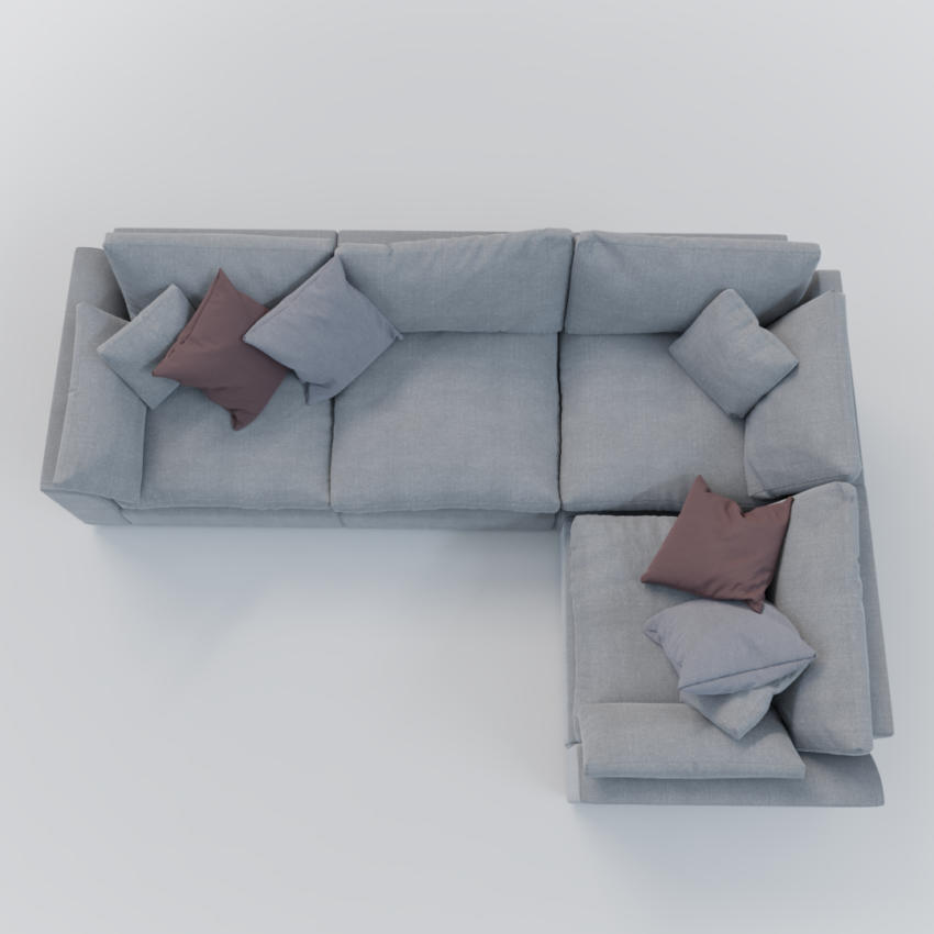 Corner Sofa Grey iMeshh
