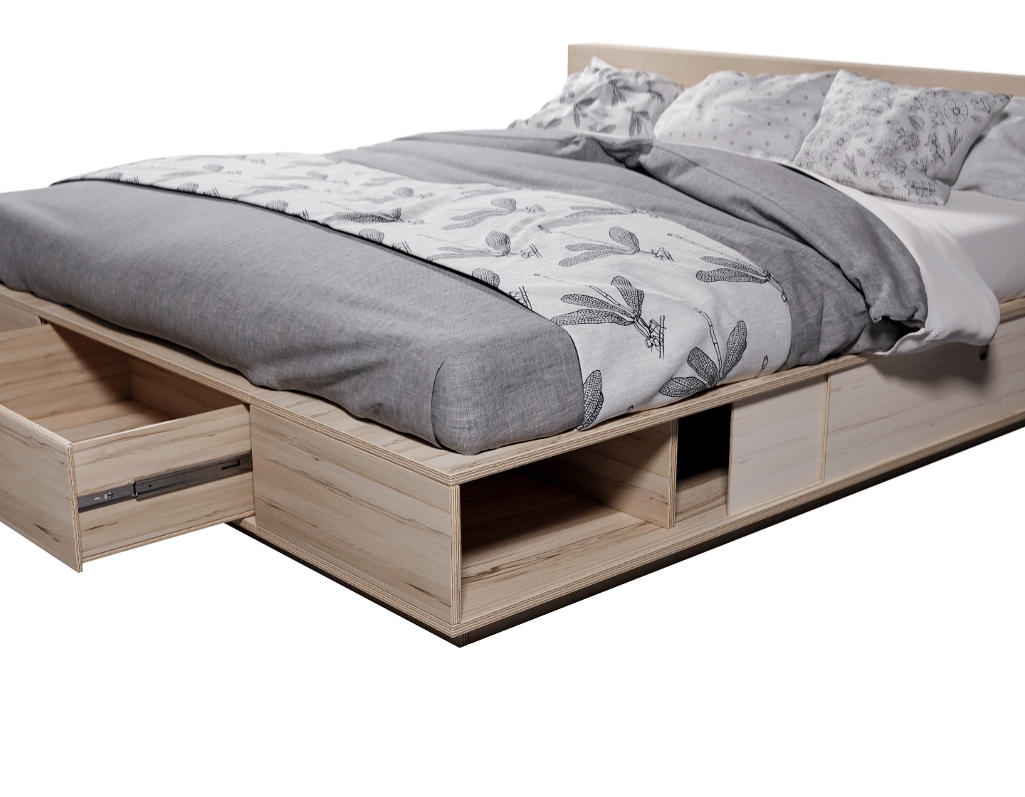Platform Storage Bed iMeshh