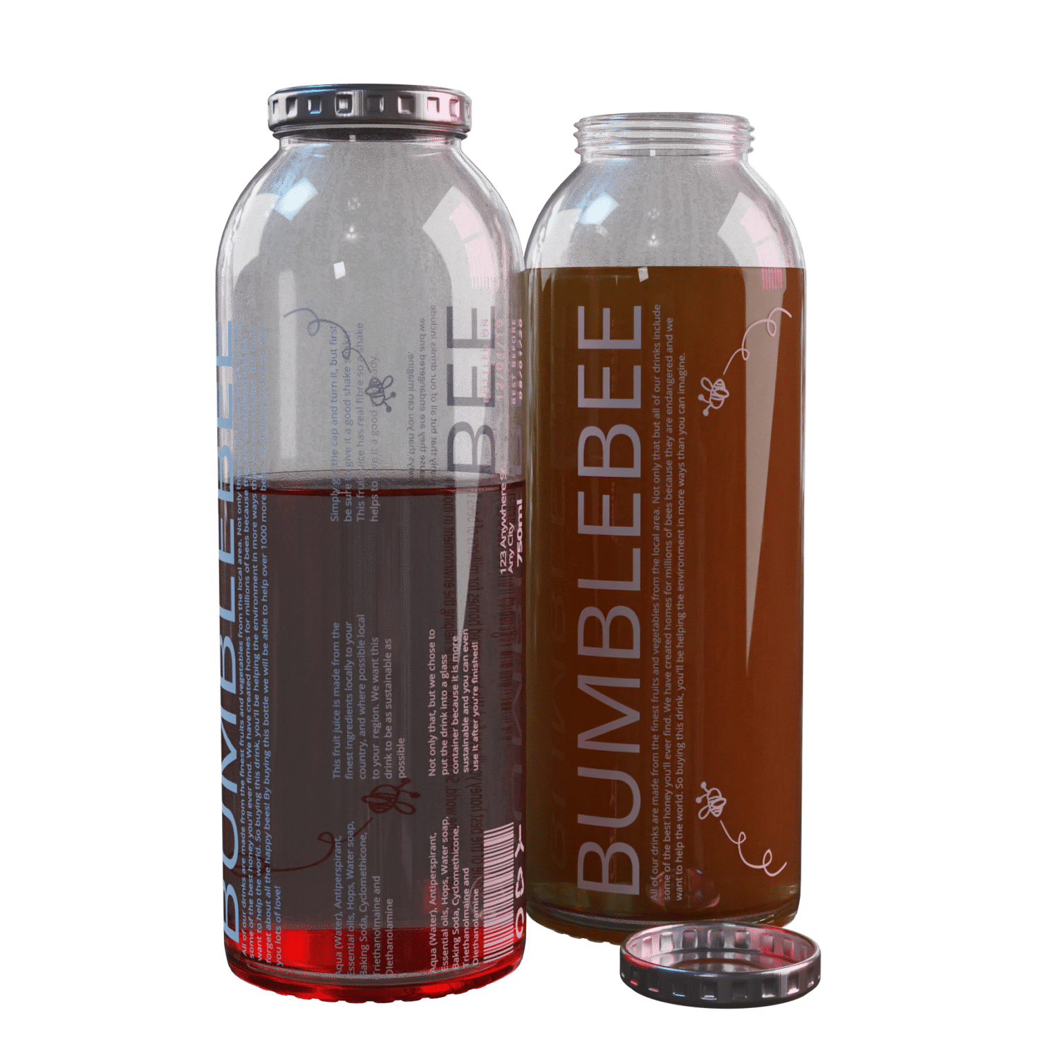 Fruit Juice Jars 01 IMeshh