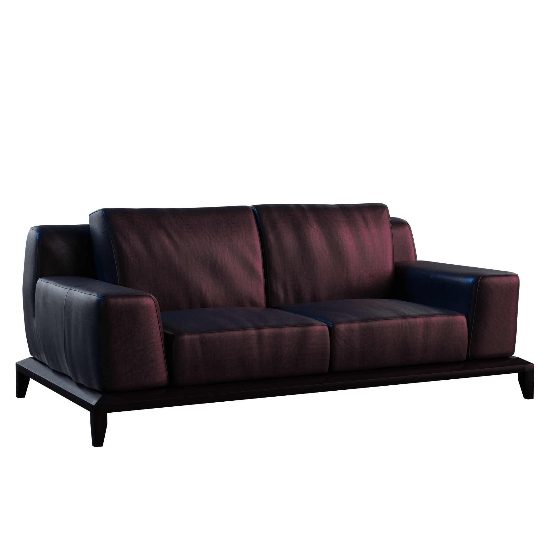 Black Leather Sofa • iMeshh