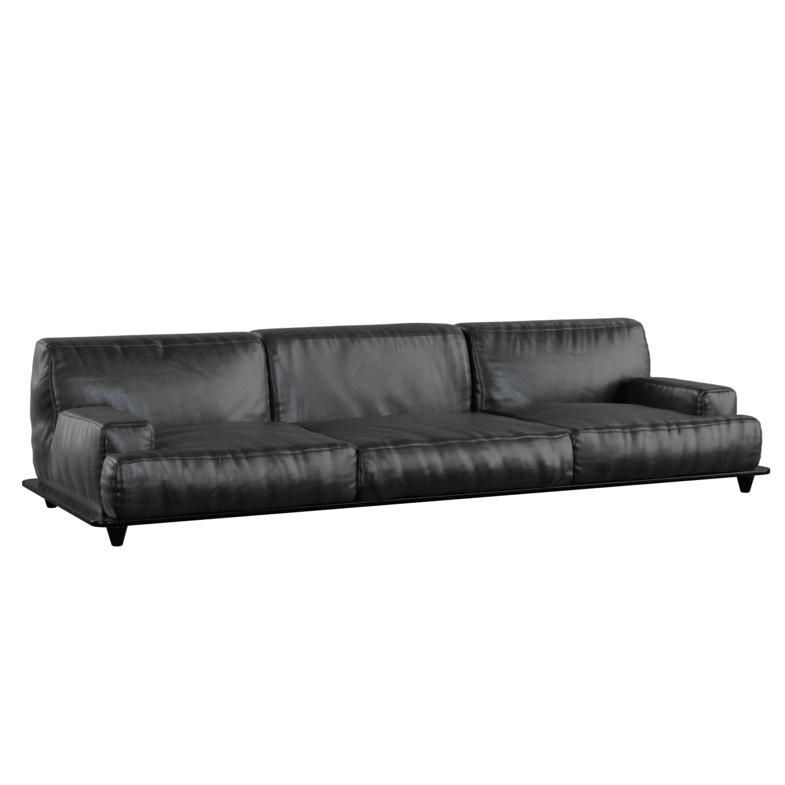 LS0013 Long Leather Sofa • iMeshh