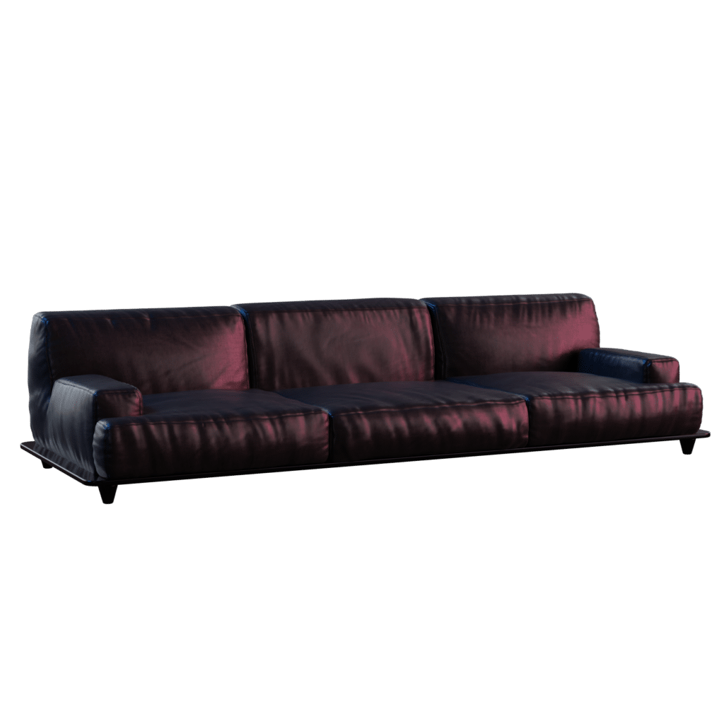 Long Leather Sofa • iMeshh