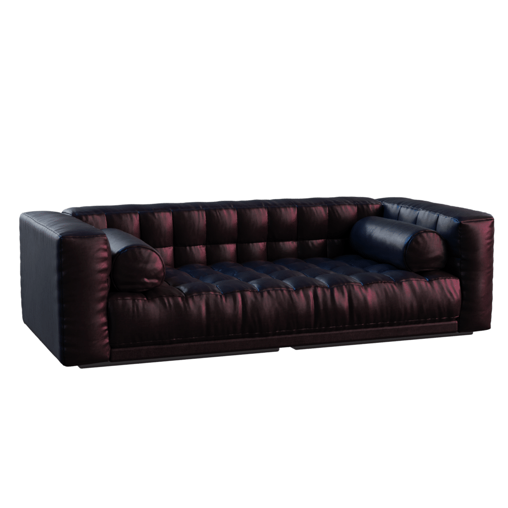 Leather Quilted Sofa iMeshh