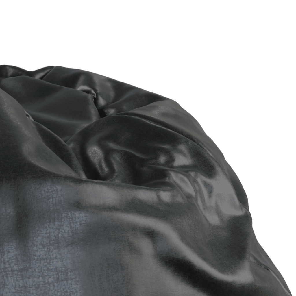Black Leather Bean Bag • iMeshh
