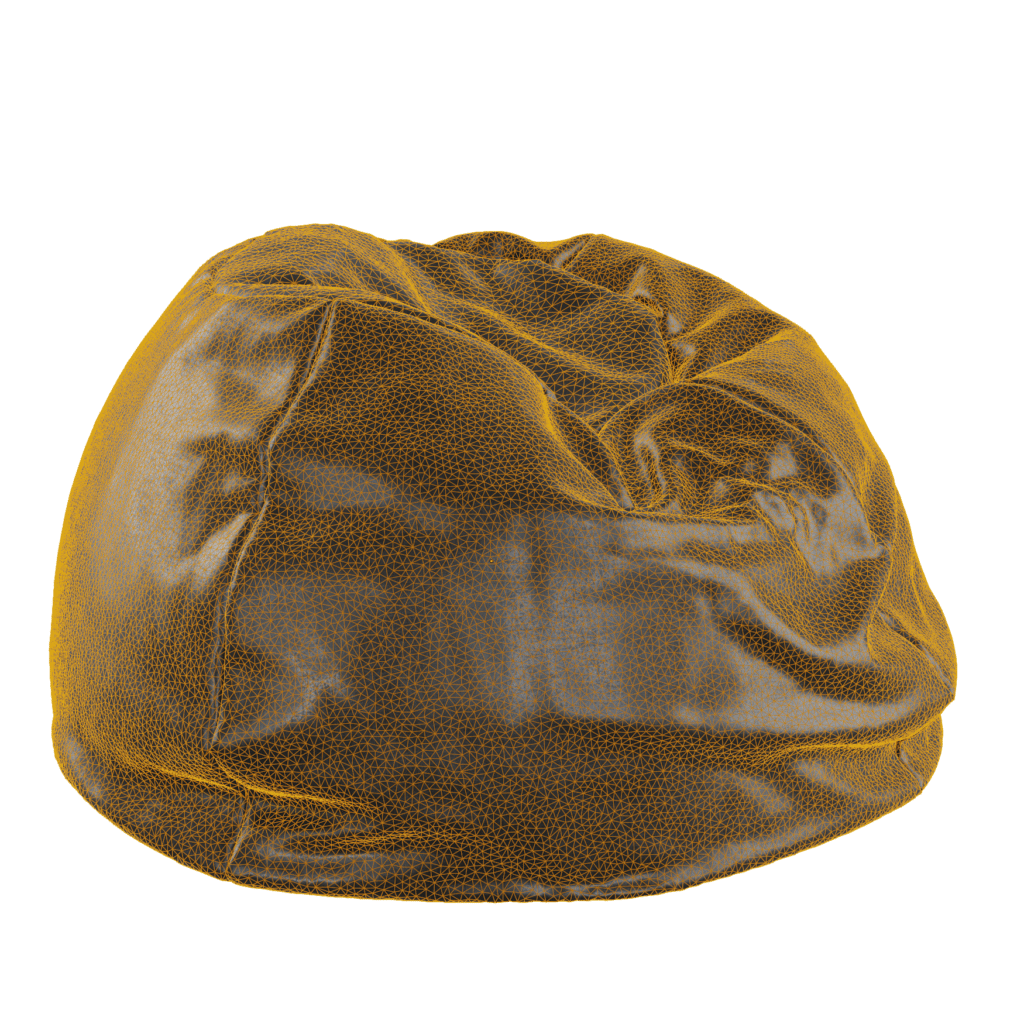 Black Leather Bean Bag • iMeshh