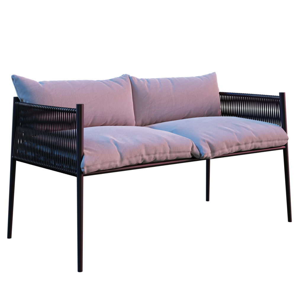 Wire Outdoor Sofa Model for Blender 3D• iMeshh 3D Model Library