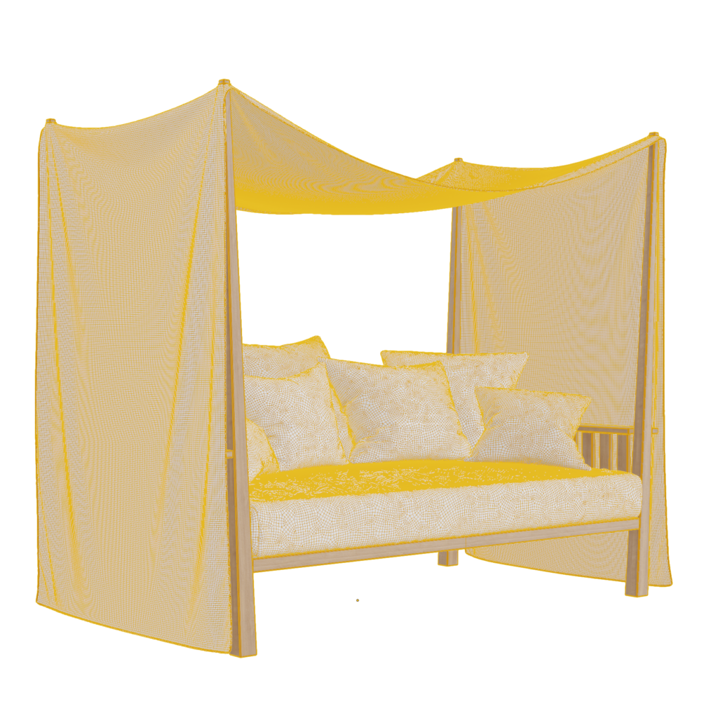Outdoor Canopy Sofa Model for Blender 3D• iMeshh 3D Model Library