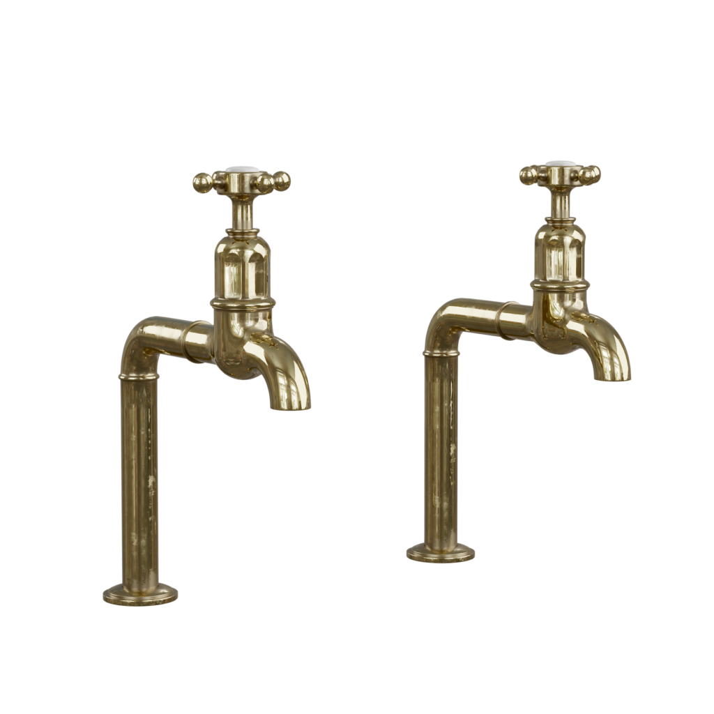 Aged Brass Taps 3D Model for Blender • iMeshh 3D Model Library