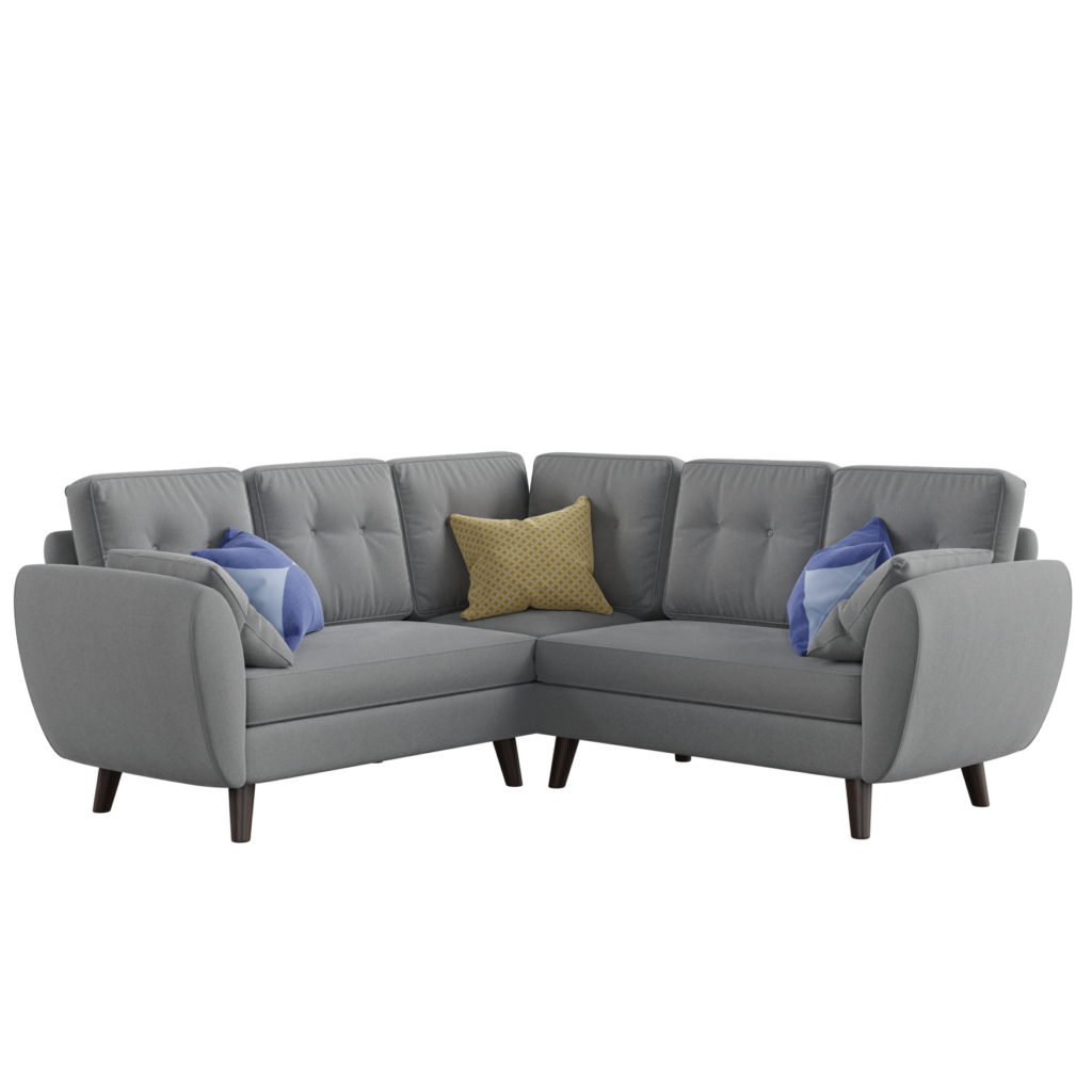 Grey Corner Sofa 3D Model for Blender • iMeshh 3D Model Library