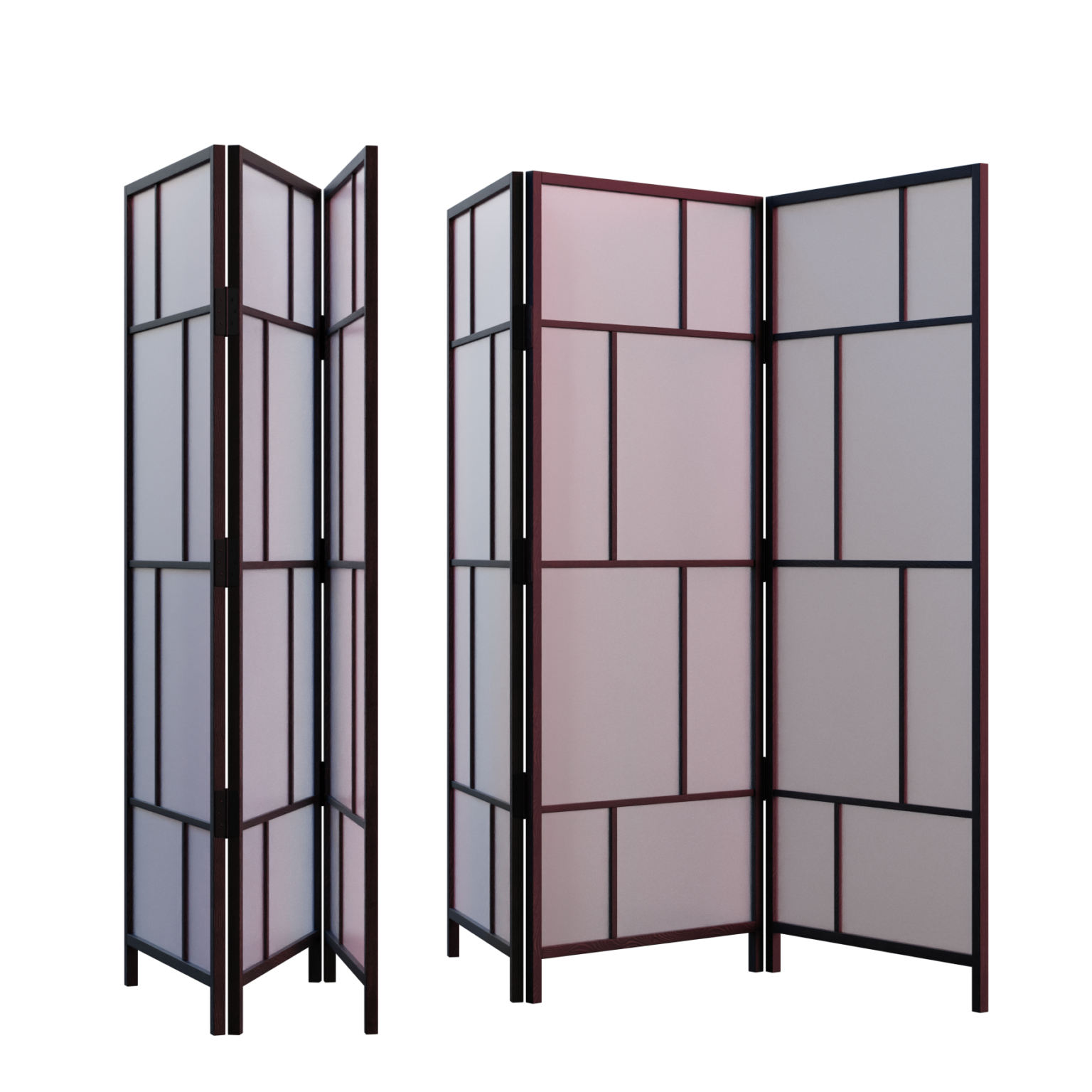 Frosted Room Divider 3D Model • iMeshh