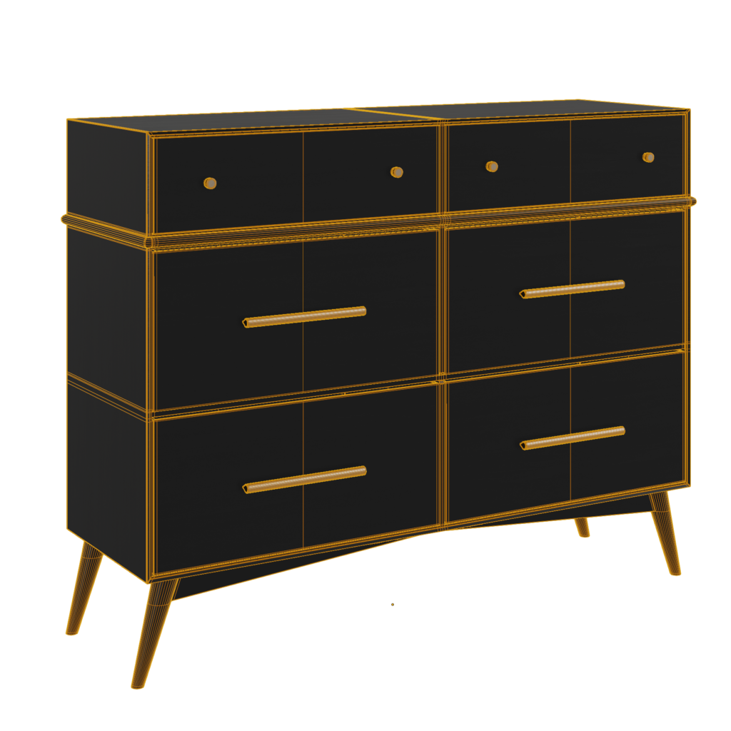 Black Dresser 3D Model • iMeshh