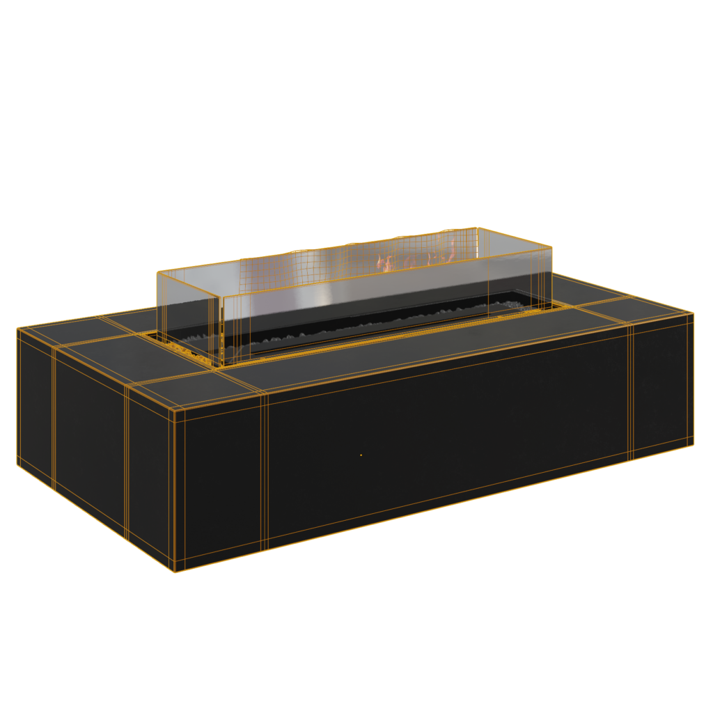 Outdoor Fireplace Square 3D model • iMeshh