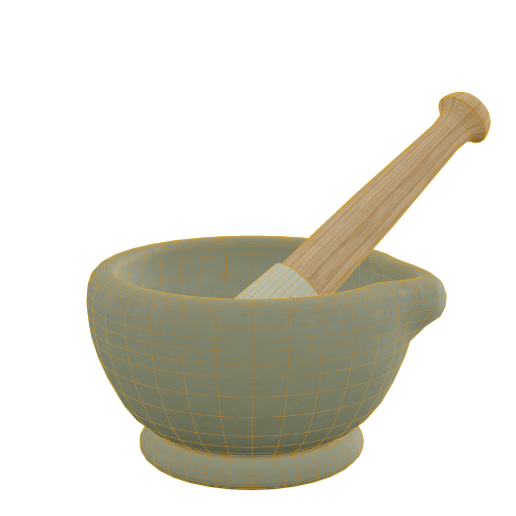 Pestle and Mortar 3D Model • iMeshh 3D Model for Blender 4.0+