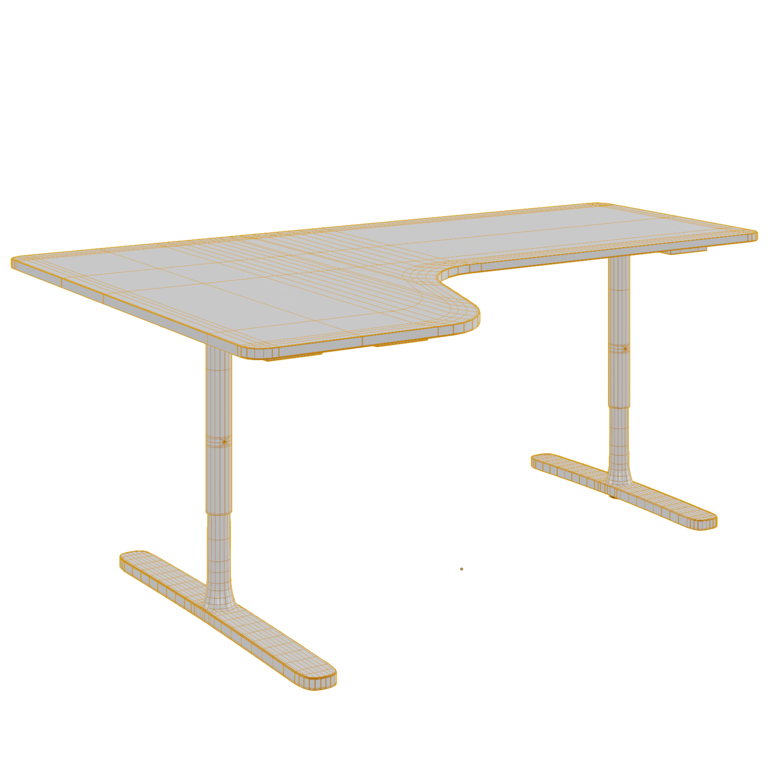 Adjustable Corner Office Desk 3D Model • iMeshh