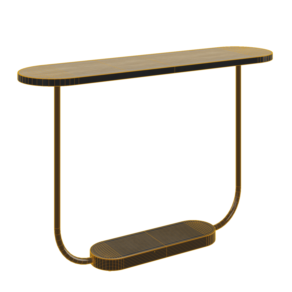 Table console black oval imeshh