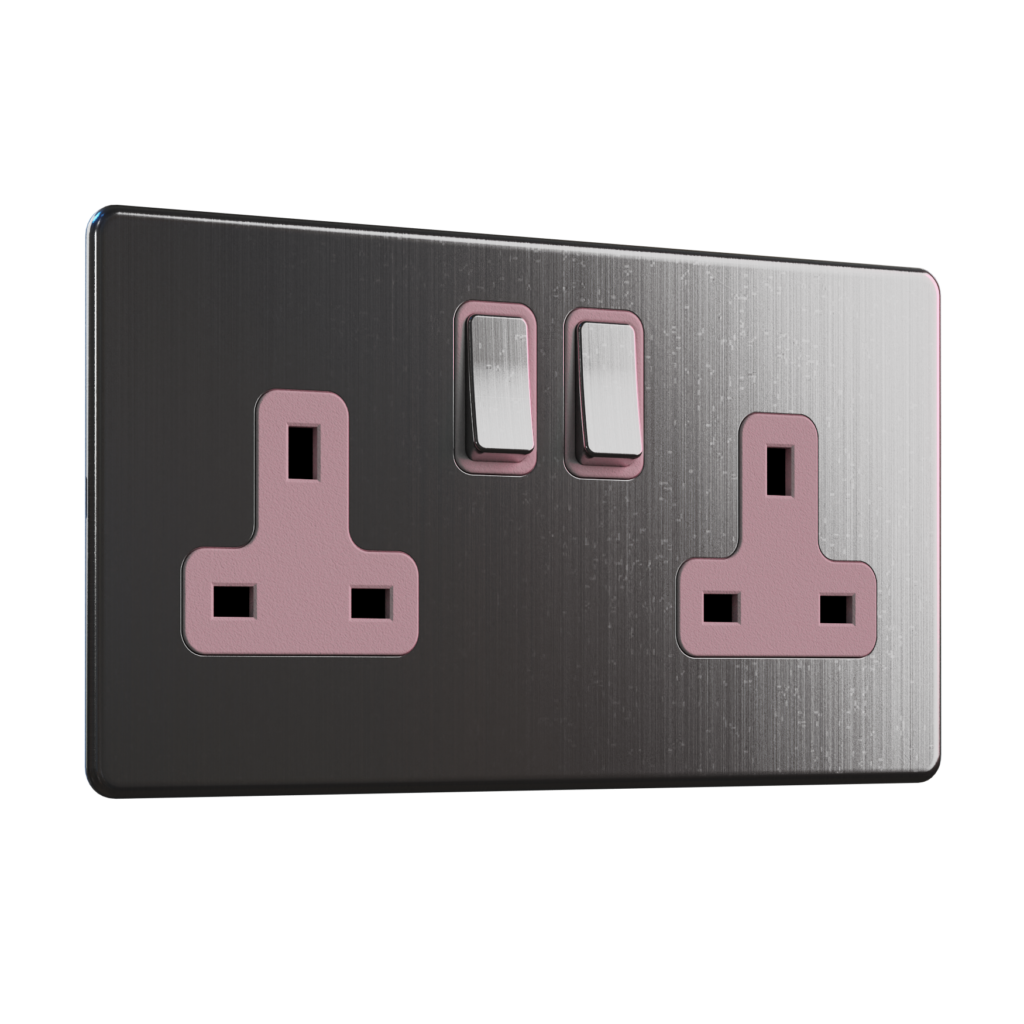 British Plug Socket 03 • iMeshh 3D Model for Blender 4.0+
