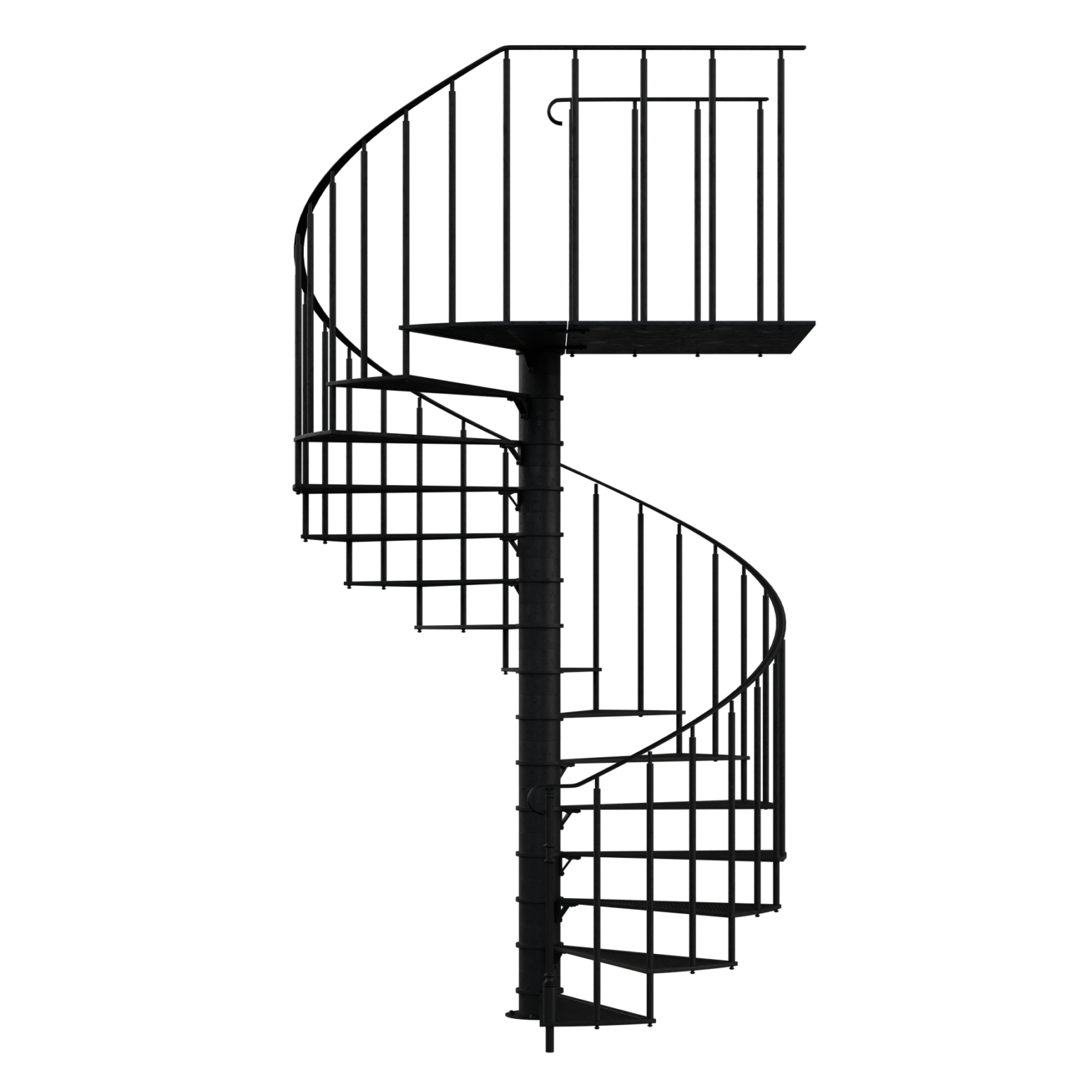 Industrial Spiral Stairs 01 • iMeshh 3D Model for Blender 4.0+