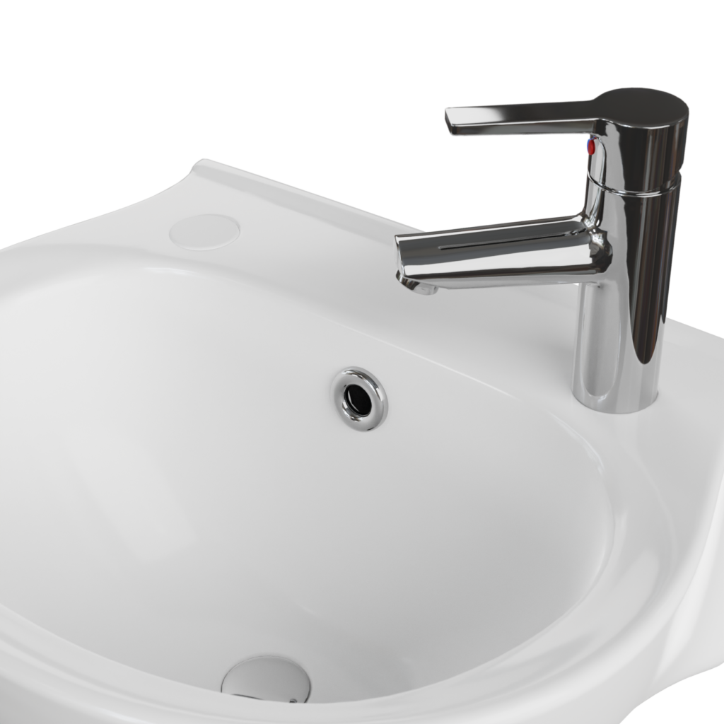 Cloakroom Basin 01 • iMeshh 3D Model for Blender 4.0+