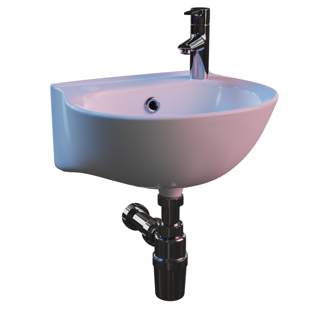 Cloakroom Basin 01 • iMeshh 3D Model for Blender 4.0+
