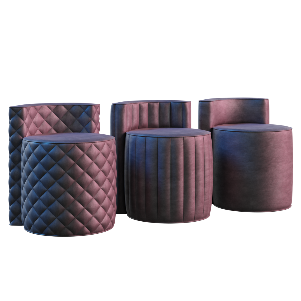 Poufs • iMeshh 3D Models for Blender 4.0+