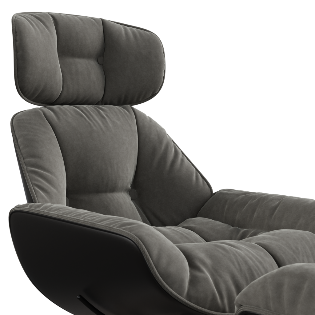 Lounge Chair with Foot Rest 01 • iMeshh 3D Model for Blender 4.0+