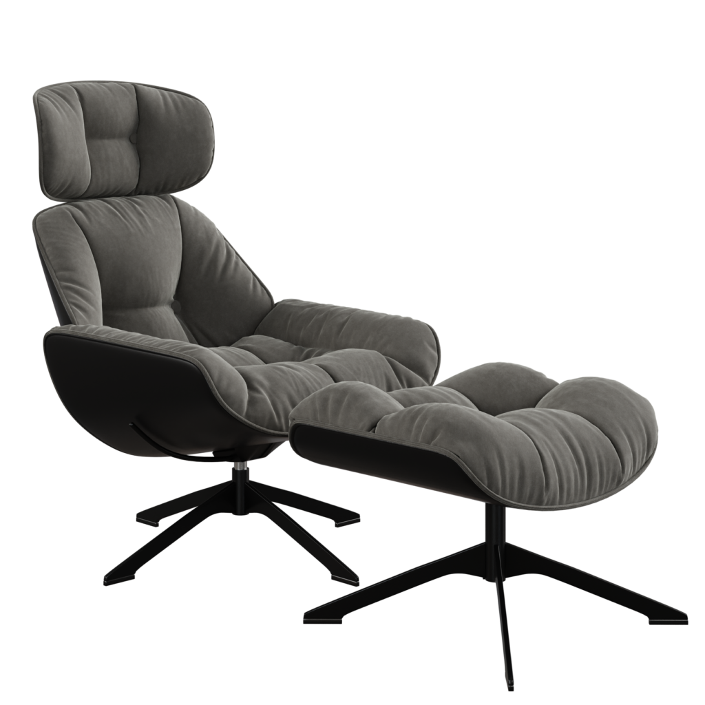 Lounge Chair with Foot Rest 01 • iMeshh 3D Model for Blender 4.0+