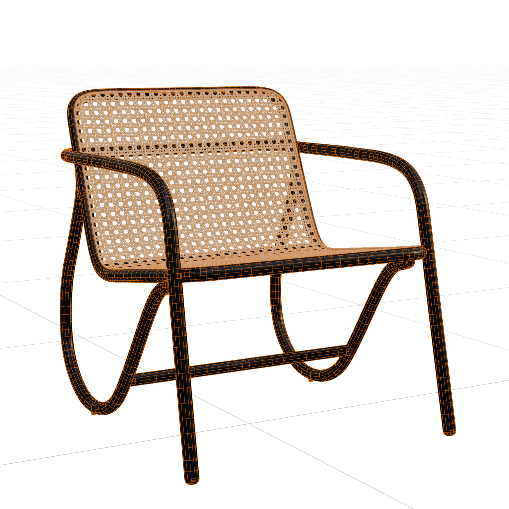 Seating_Lounge-Chairs_Wicker_02_Wireframe