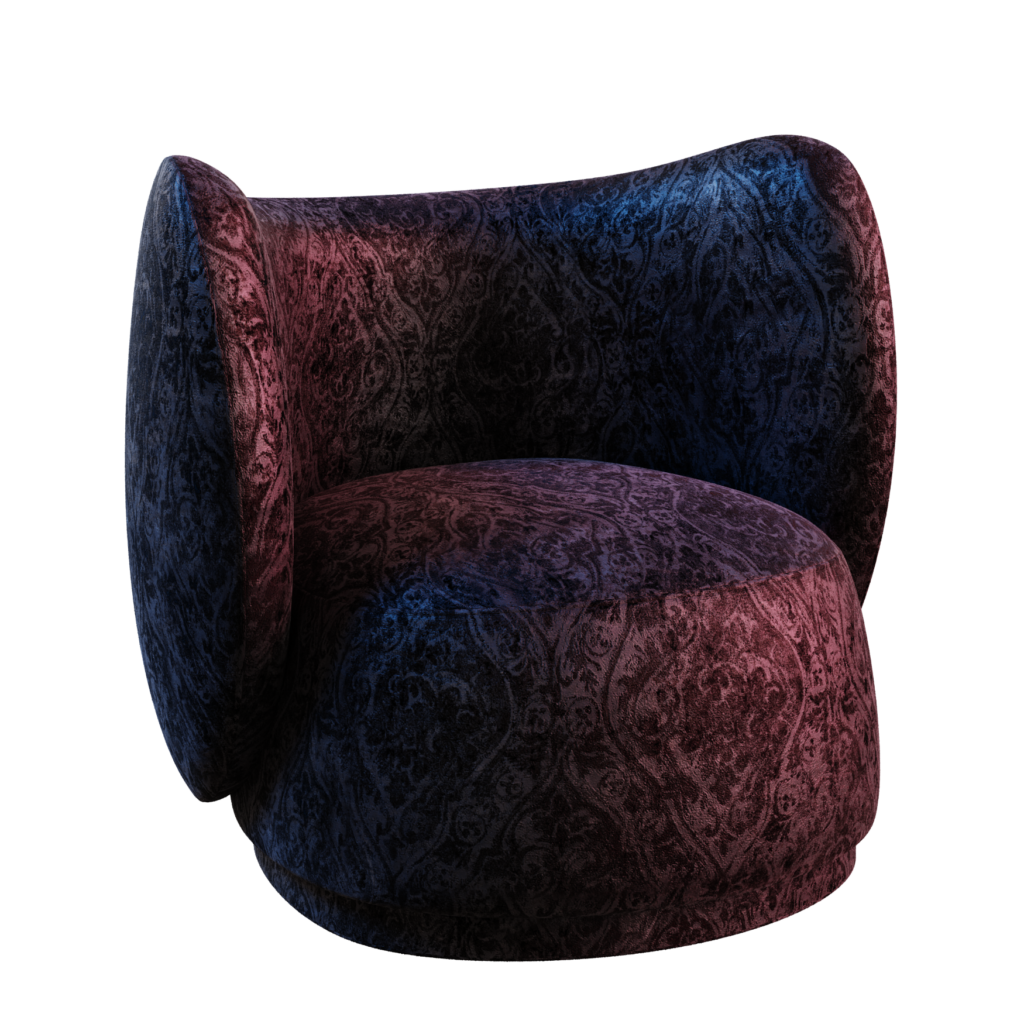Round Pouf Lounge Chair 01 • iMeshh 3D Model for Blender 4.0+