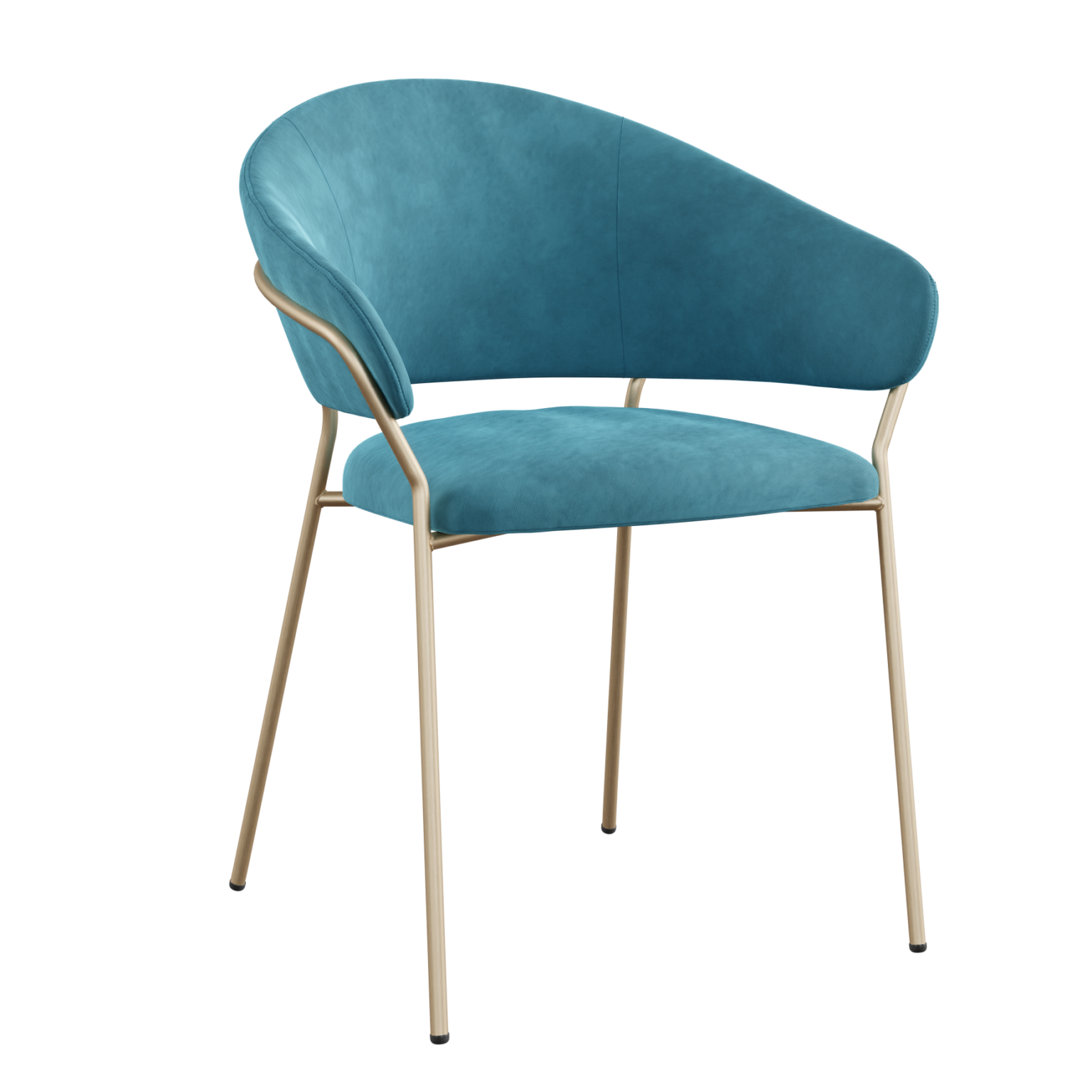 Blue Velvet Dining Chair 01 • iMeshh 3D Model for Blender 4.0+