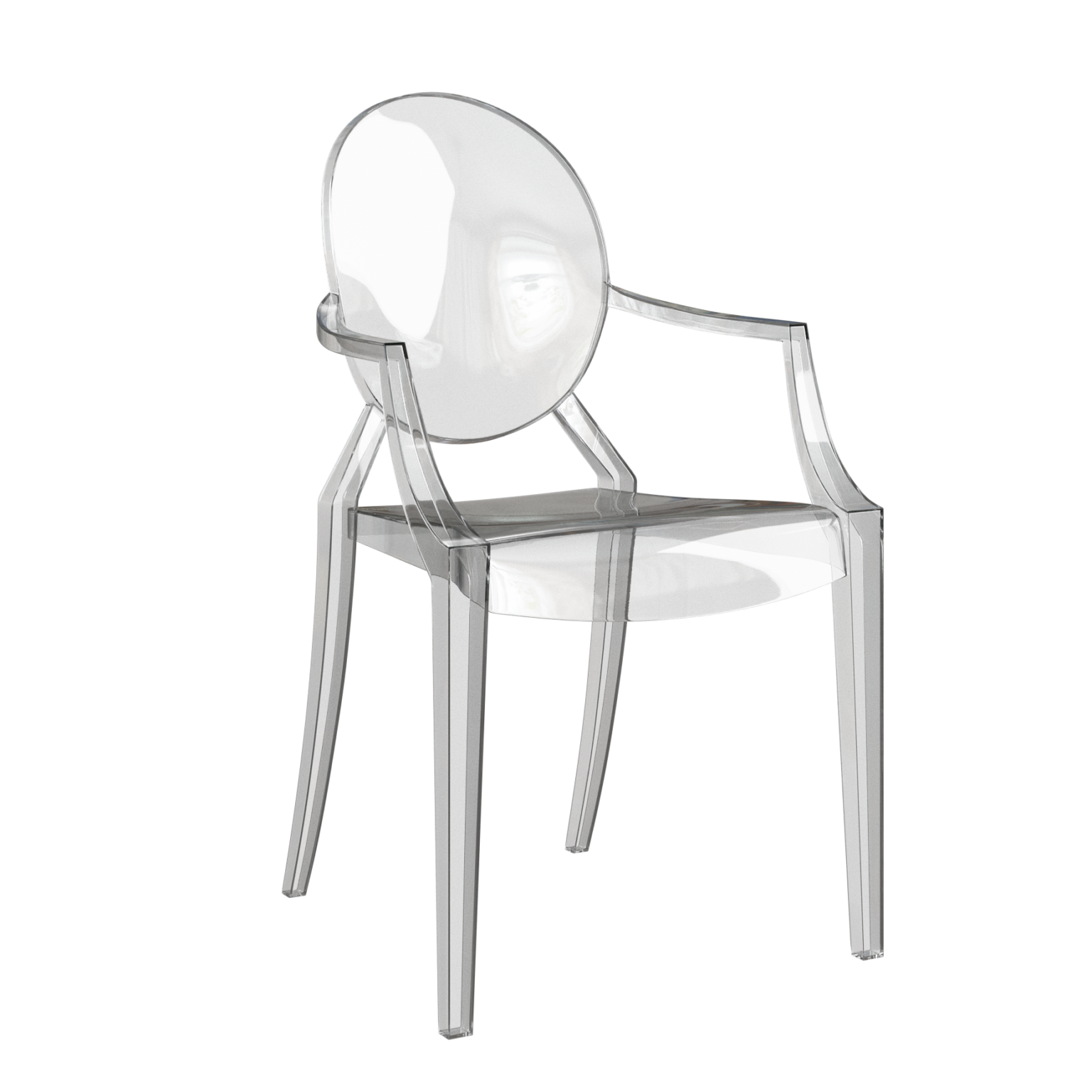 Clear Plastic Chair 02 • iMeshh 3D Model for Blender 4.0+
