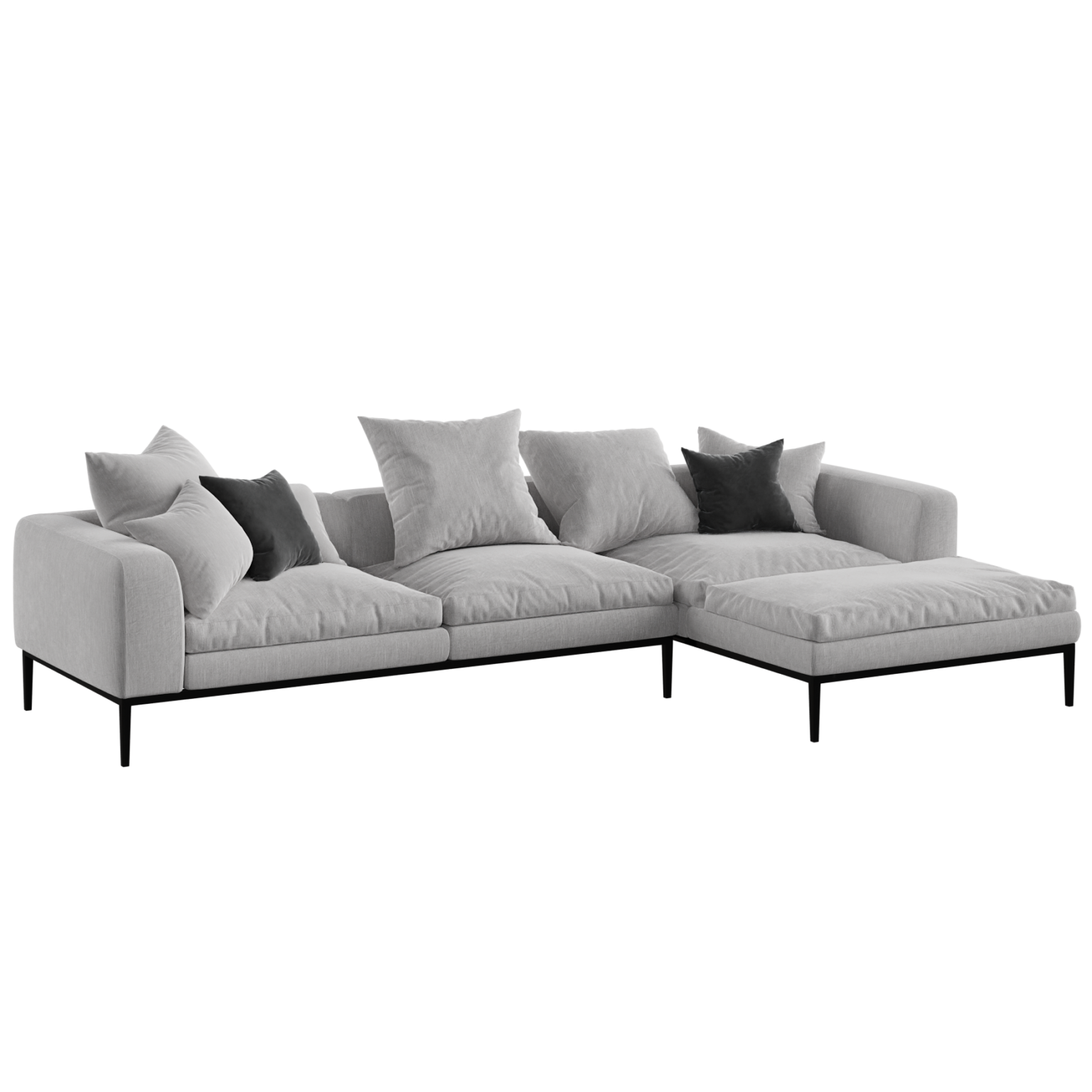 Grey Fabric Sofa 01 • iMeshh 3D Model for Blender 4.0+