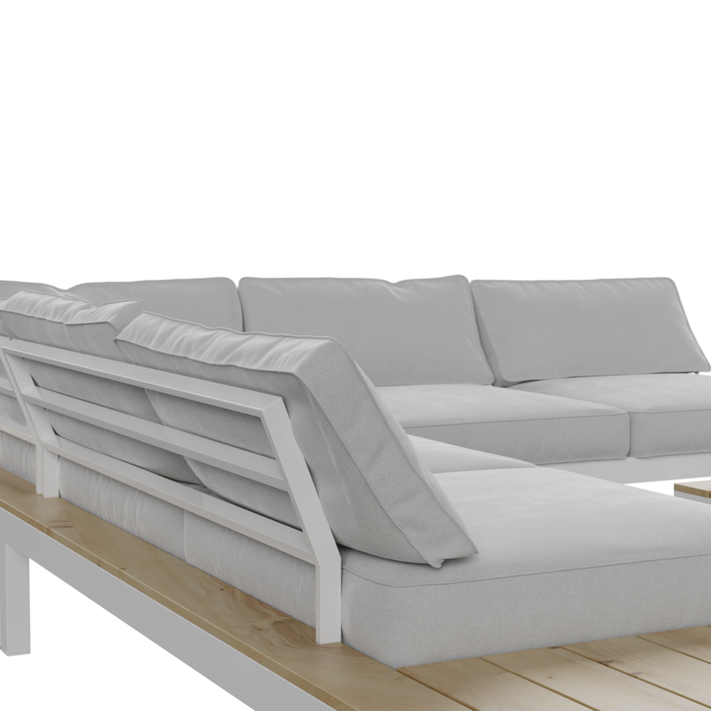 Outdoor Corner Sofa Set 01 • iMeshh 3D Model for Blender 4.0+