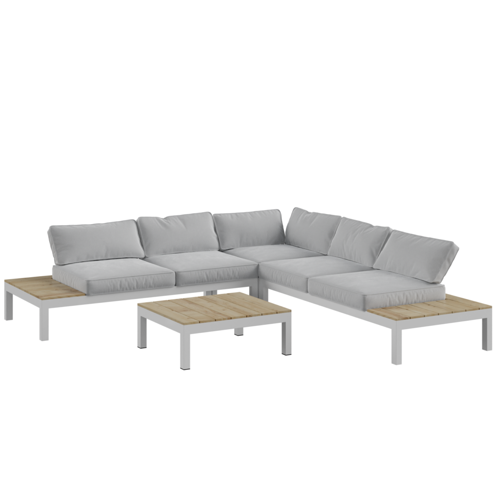 Outdoor Corner Sofa Set 01 • iMeshh 3D Model for Blender 4.0+