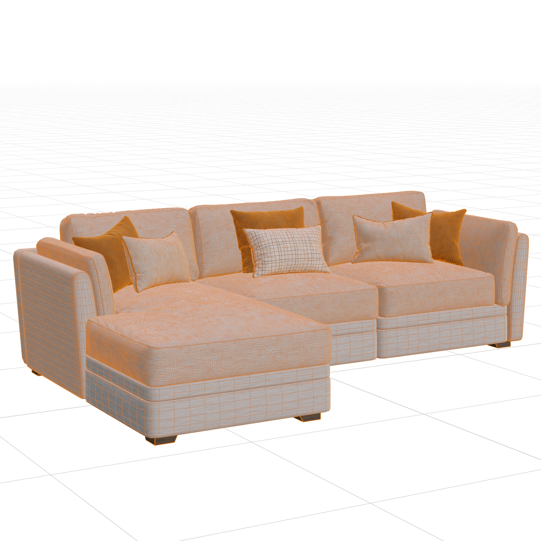Seating_Sofas_Chaise-Beige_01_Wireframe