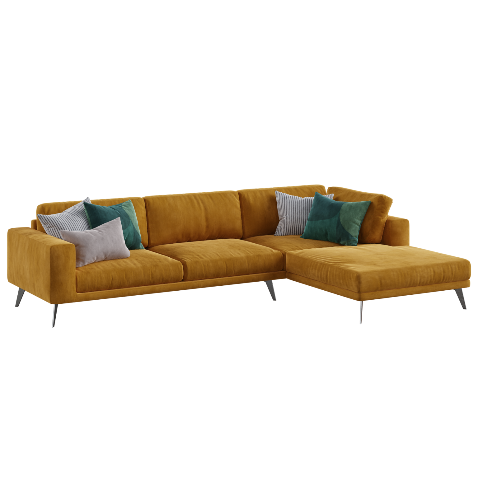 Yellow Corner Sofa 01 for Blender • iMeshh 3D Model Library