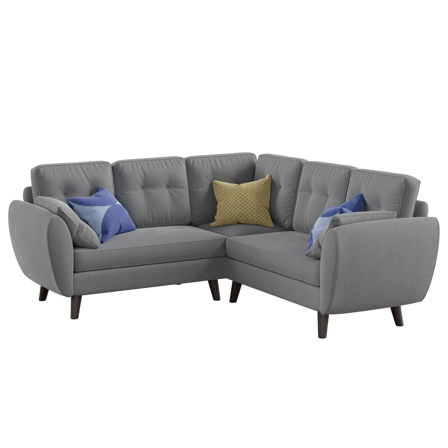 Grey Corner Sofa 02 for Blender • iMeshh 3D Model Library