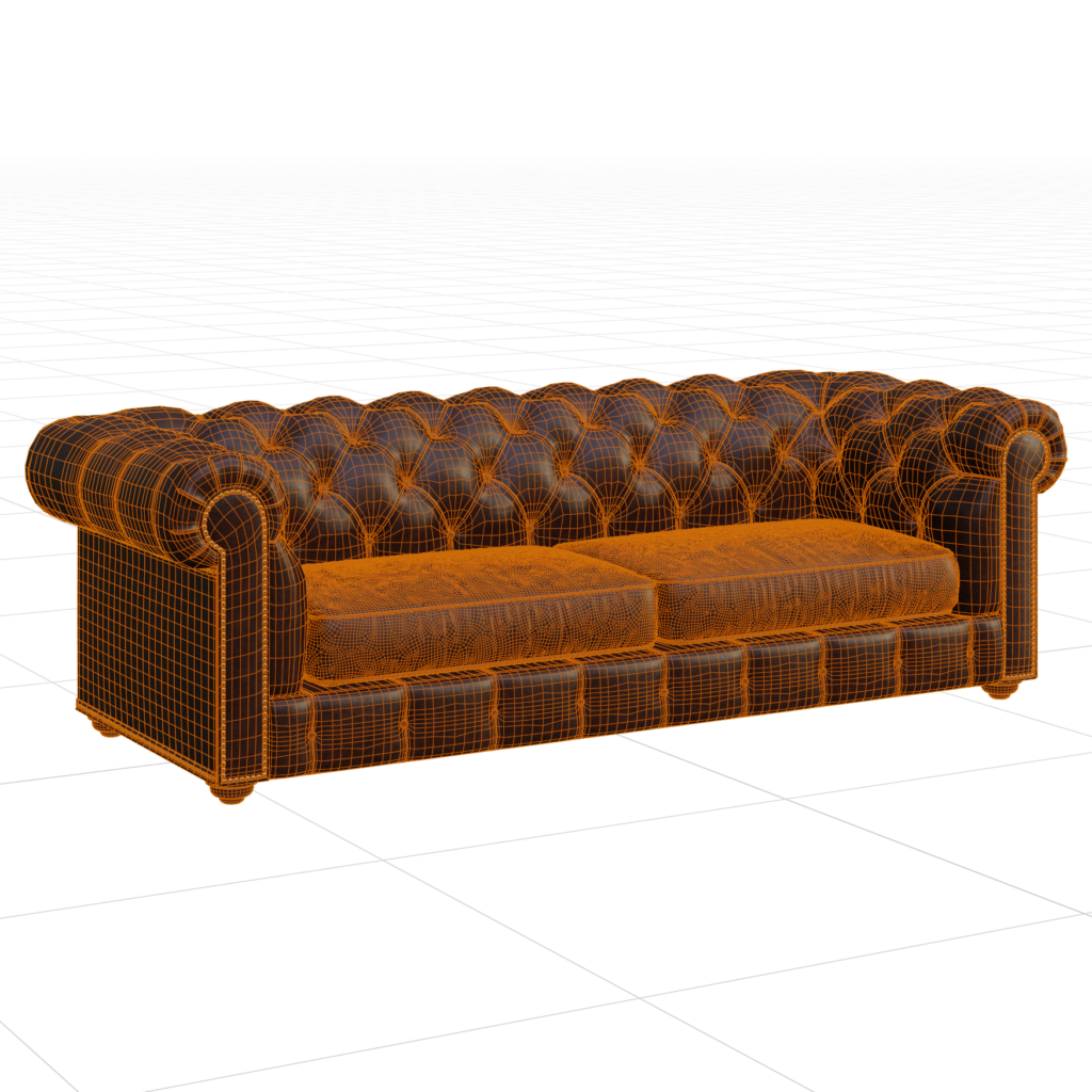 Chesterfield Sofa 01 • iMeshh 3D Model for Blender 4.0+