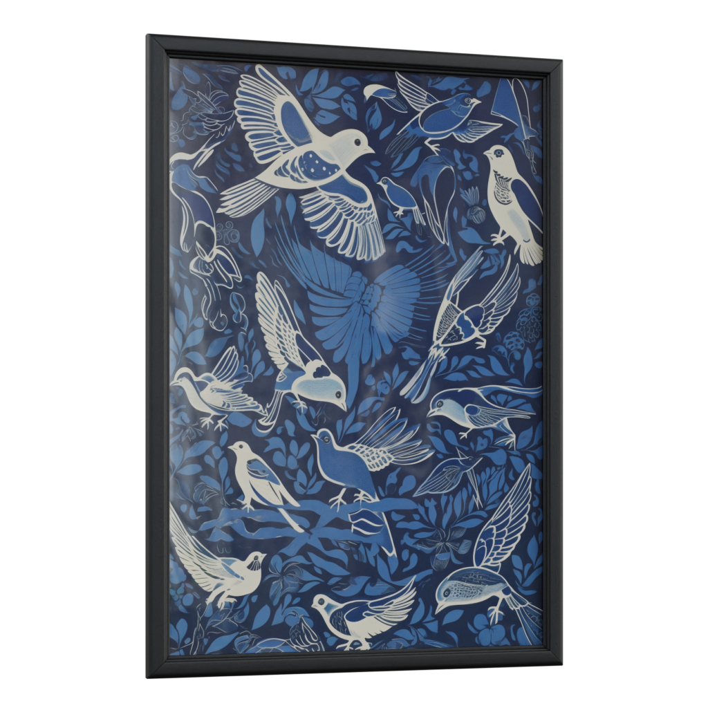 Blue Birds Frame 01 • iMeshh - 3D Model for Blender 4.0+