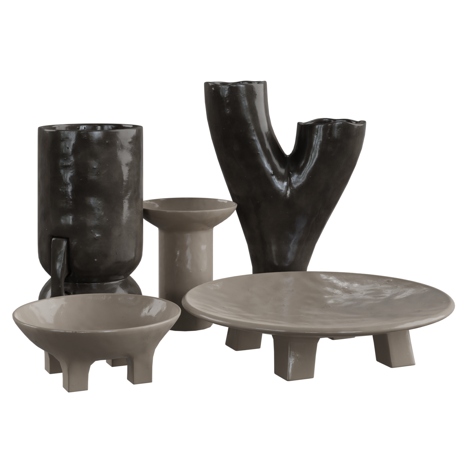 Terracotta Vase Set 01 • iMeshh 3D Model for Blender 4.0+