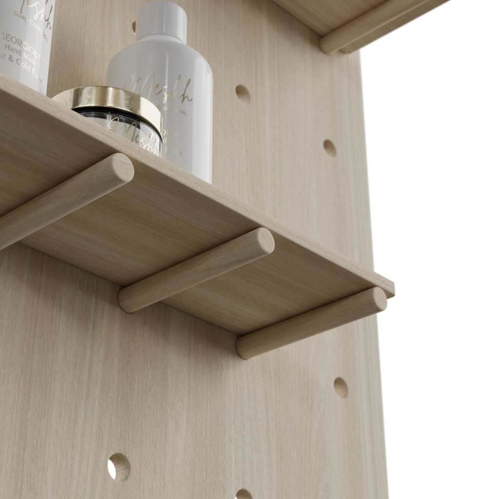 Storage Shelf Peg Board 01 • iMeshh 3D Model for Blender 4.0+