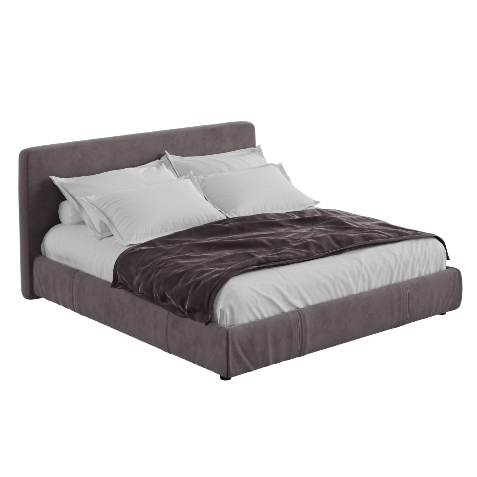 Soft Red Double Bed 01 • iMeshh 3D Model for Blender 4.0+