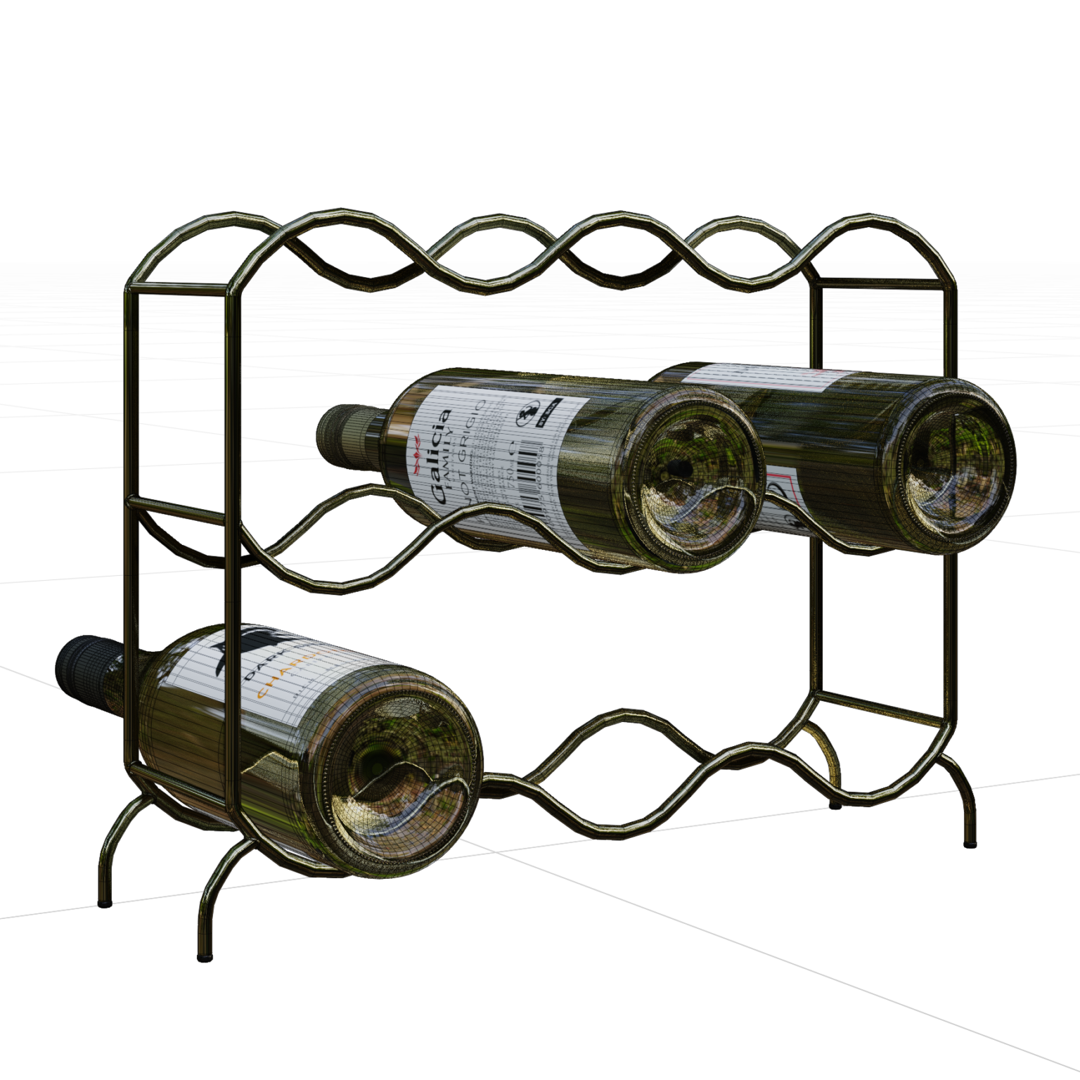 Small Wine Rack 01 • iMeshh 3D Model for Blender 4.0+