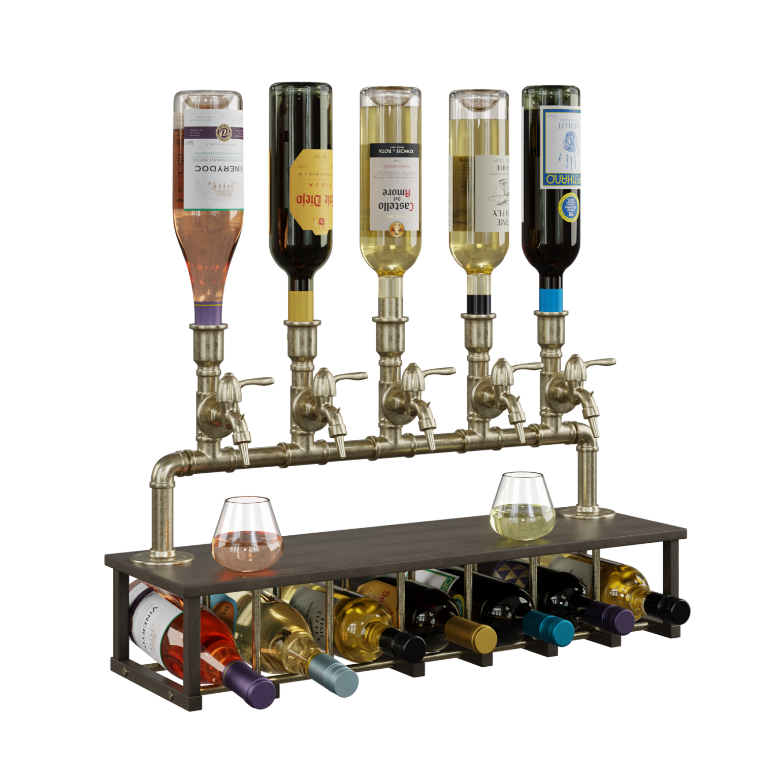 Wine Dispenser 01 • iMeshh 3D Model for Blender 4.0+