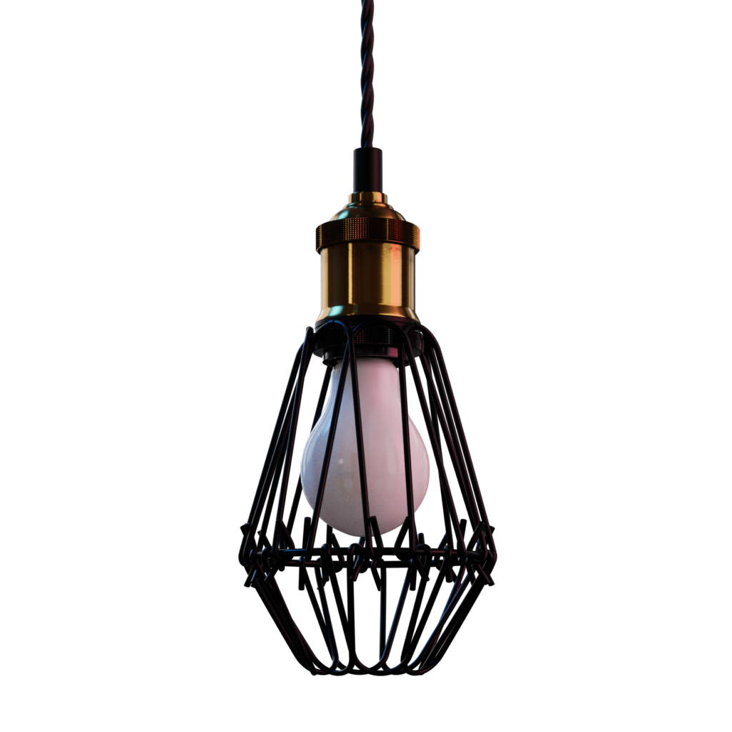 Vintage Wire Pendant Light 01 • iMeshh 3D Model for Blender 4.0+