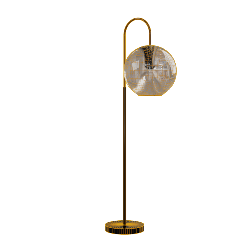 Glass Globe Floor Lamp 01 • iMeshh - 3D Model for Blender 4.0+