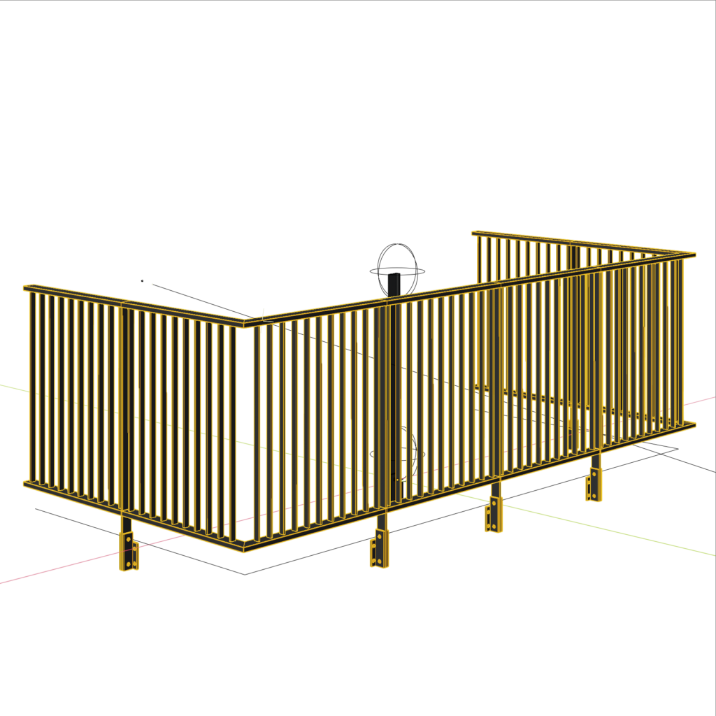 GeoNodes Iron Edged Fence 01 • iMeshh 3D Model for Blender 4.0+