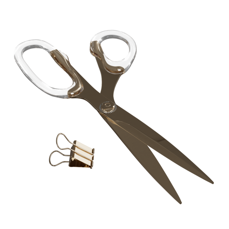 Scissors & Bulldog Clip 01 • iMeshh 3D Model for Blender 4.0+