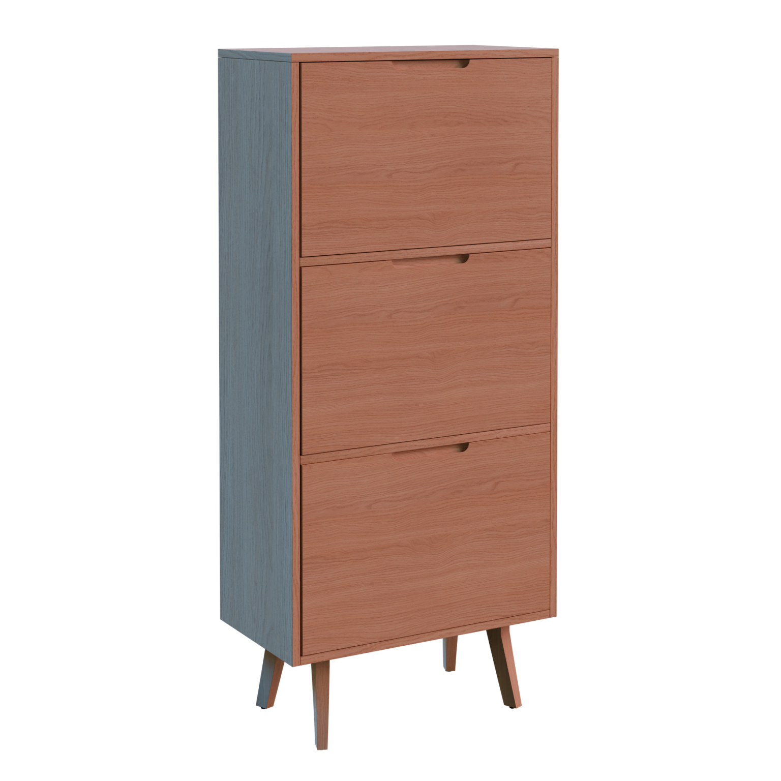 Tall Wooden Shoe Cupboard 01 • iMeshh